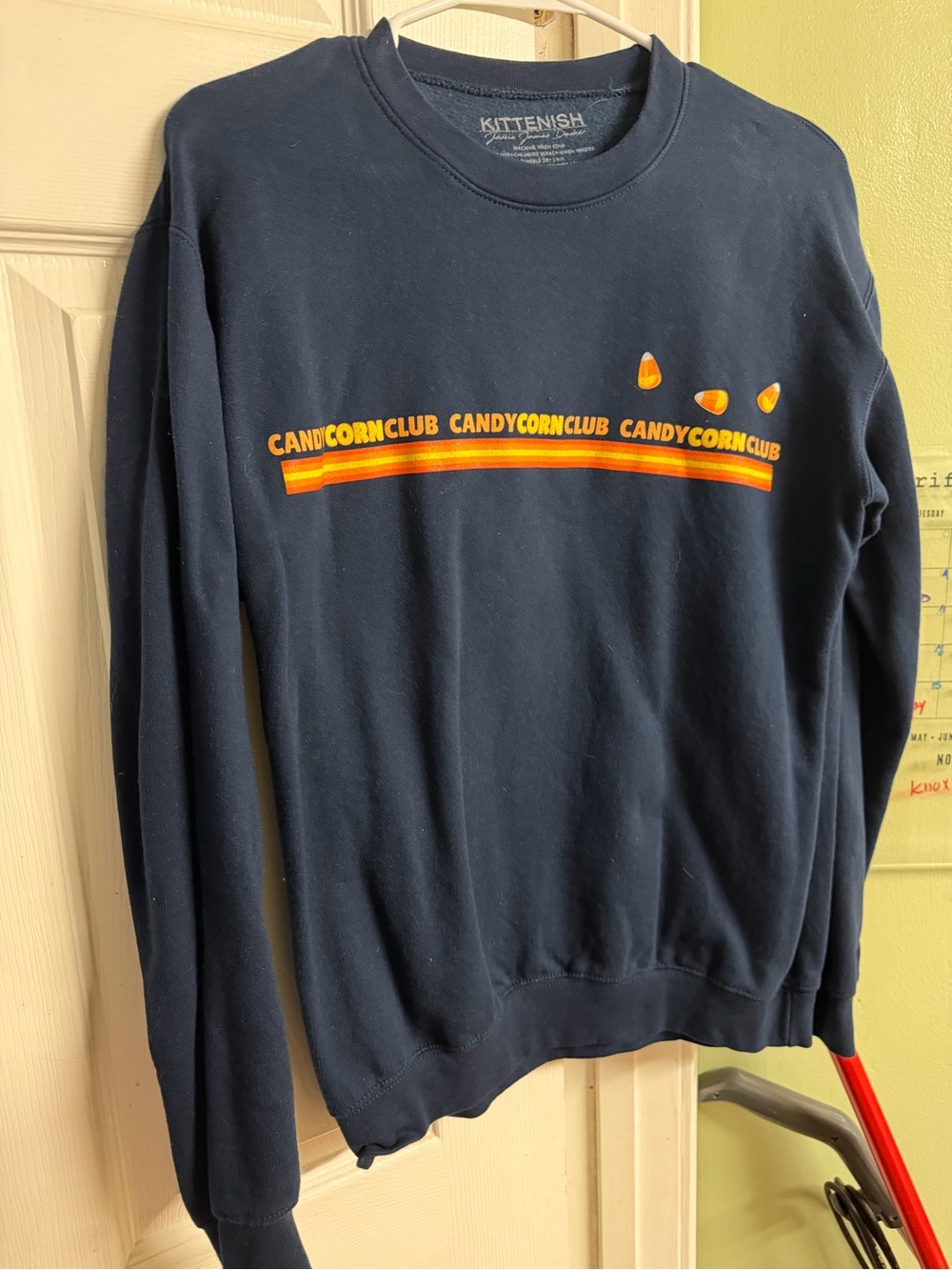 Kittenish Navy 'Candy Corn Club' Graphic Sweatshirt